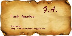 Funk Amadea névjegykártya