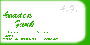 amadea funk business card